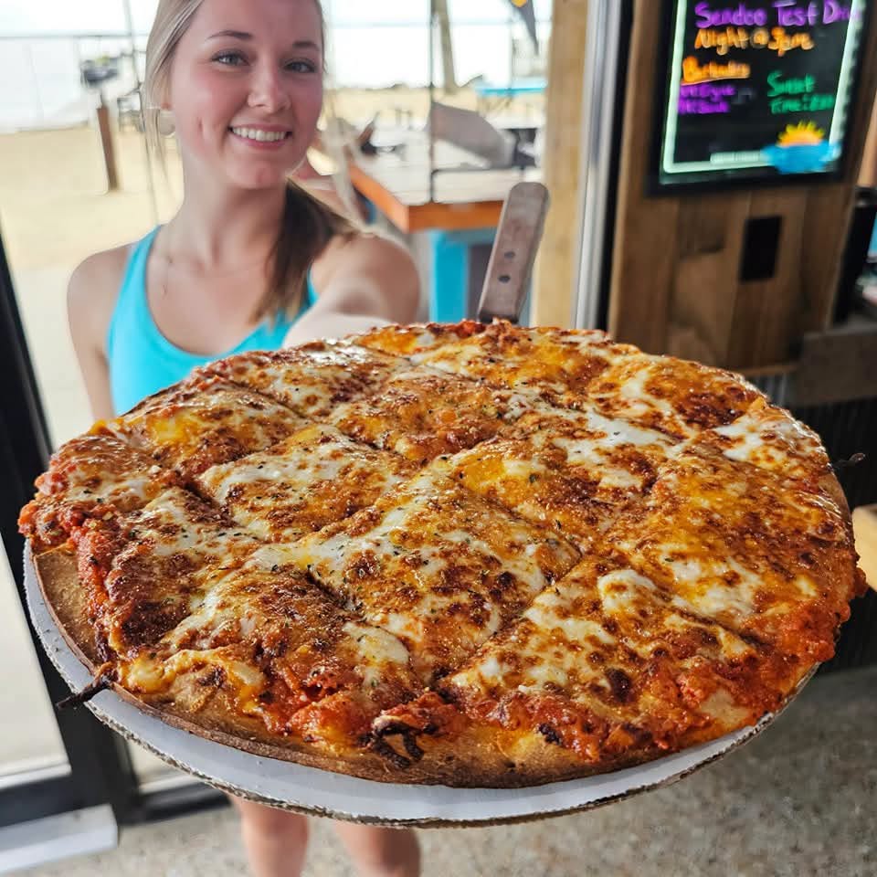 Fresh pizza from the Sunset kitchen